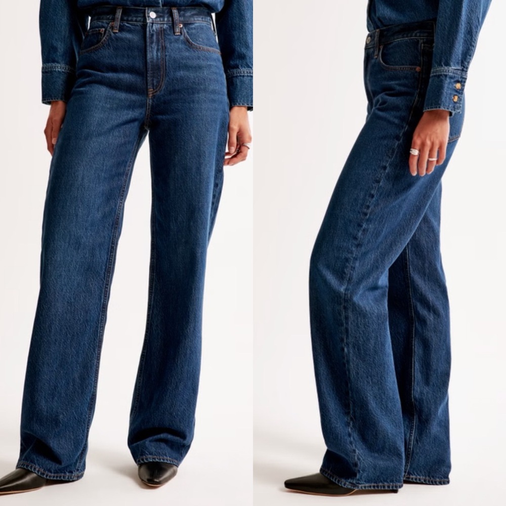 NWT Abercrombie High Rise Loose Jean Sz 29 X-Short
